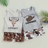 Mamas Little Cowboy - Sleeveless Tank Top Short Set